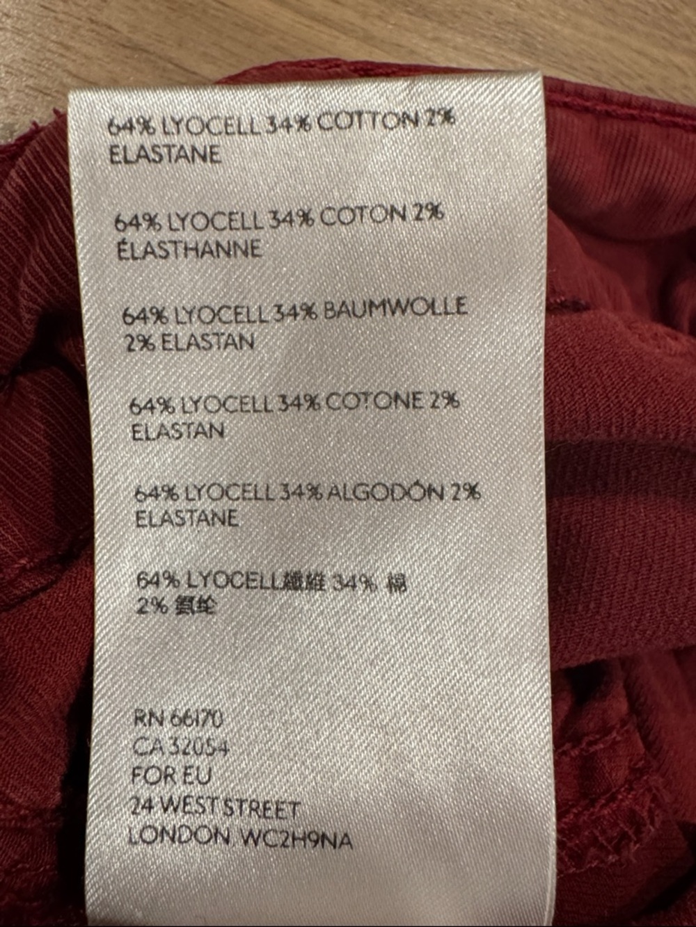Anthropologie Red Cargo Jogger Pants – Relaxed Fit Utility Pants – Size 25 - Picture 8 of 8